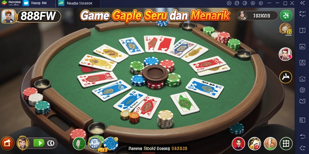Screenshot gameplay Gaple yang menarik dan interaktif di 888FW.