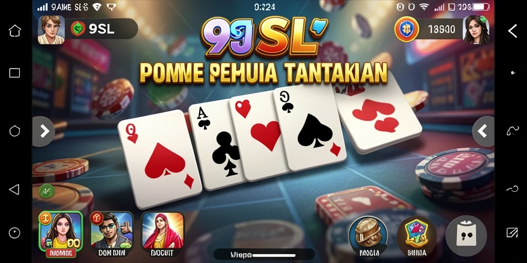 Tampilan gameplay 9SL yang menarik dan seru pada permainan Domino.