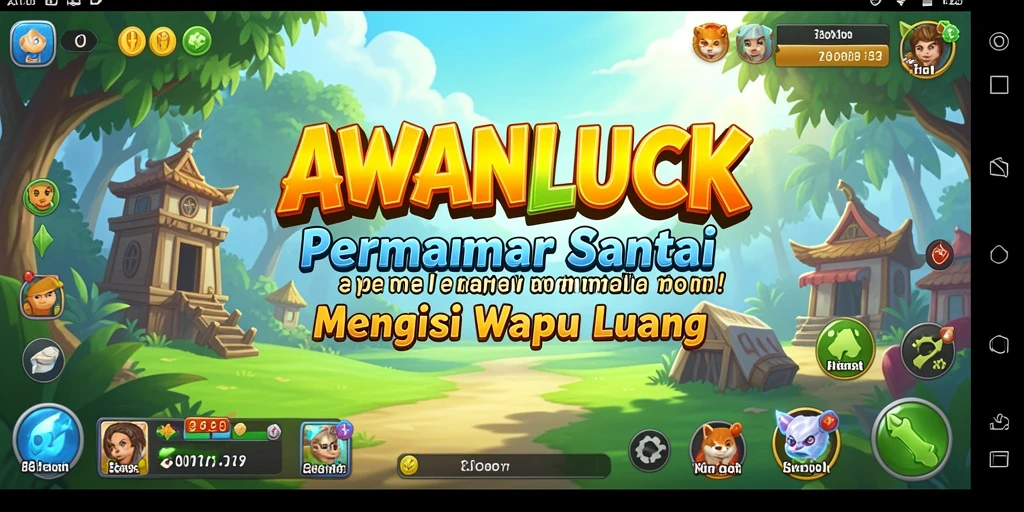 Screenshot gameplay AWANLUCK menunjukkan tantangan yang menarik dan grafis yang cerah.