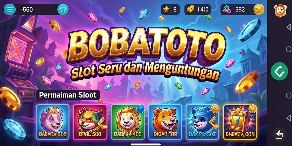 Tampilan gameplay menarik dari BOBATOTO dengan mesin slot beragam.