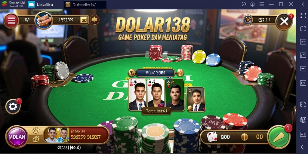 Screenshot gameplay DOLAR138 menampilkan suasana permainan Poker yang mendebarkan.