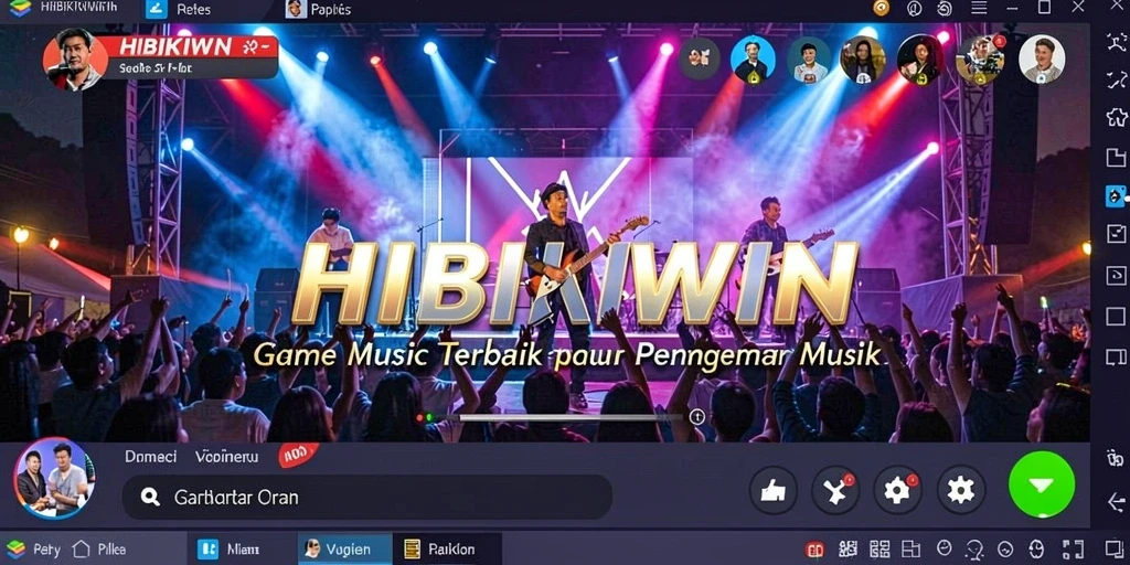 Tampilan gameplay HIBIKIWIN yang menarik dan penuh warna.