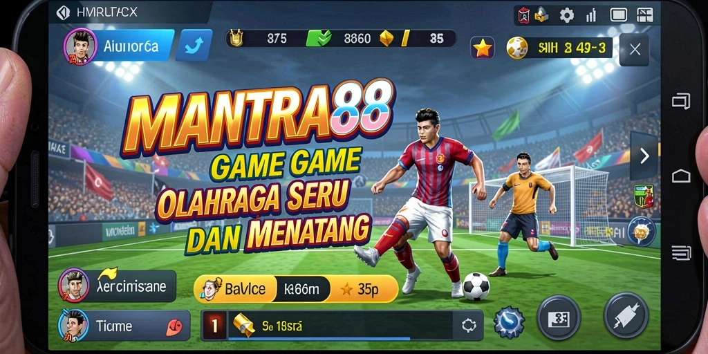 Tampilan gameplay seru dalam MANTRA88 dengan berbagai olahraga.
