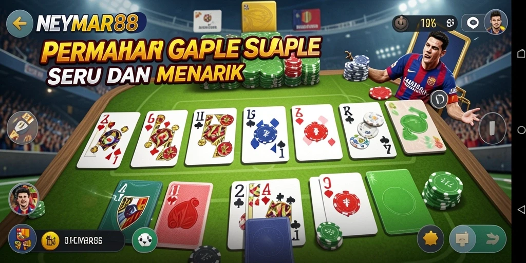 Tampilan antarmuka NEYMAR88 saat bermain Gaple.