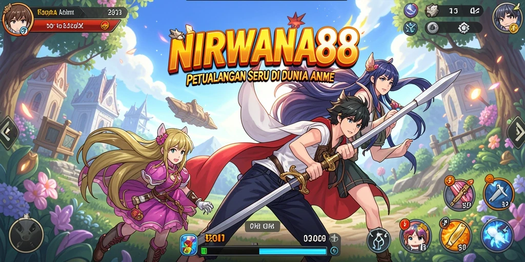 Screenshot gameplay NIRWANA88 yang menampilkan karakter anime berkualitas tinggi.