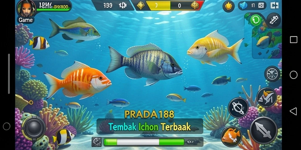 Tampilan gameplay seru di PRADA188 dengan aksi Tembak Ikan yang mendebarkan.