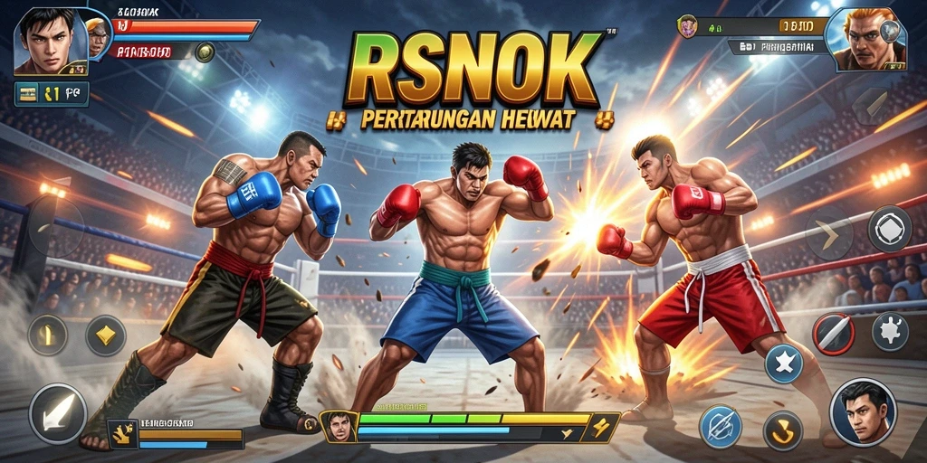 Tampilan gameplay RSNOK menunjukkan aksi pertarungan yang intens dan menarik.